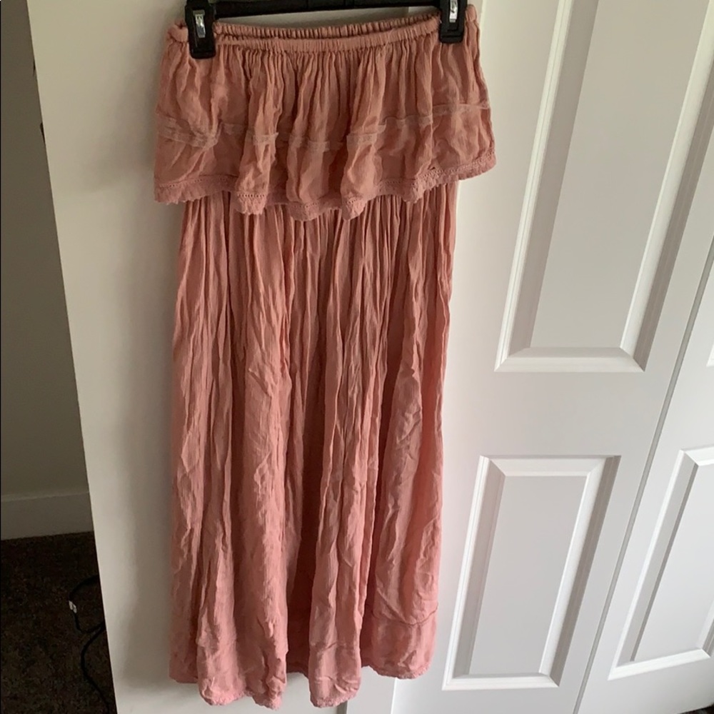 Forever 21 Light Pink strapless maxi dress